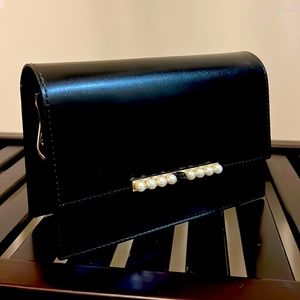 Pazolini black clutch with removable strap